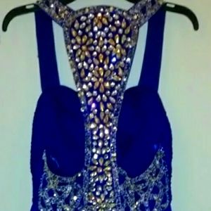 Evening gown with amazing Crystal detail NWT.